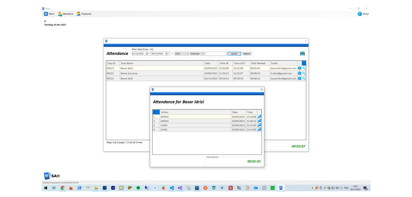 Attendance System Software